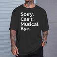 ソーリー・キャント・ミュージカル・バイ・ミュージシャンミュージック・ラヴァー・ミュージック 長袖tシャツ Tシャツ 彼への贈り物