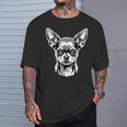 チワワ アート デザイン 犬 モチーフ かわいい チワワ 大好き Tシャツ 彼への贈り物
