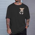 チワワ愛好家のためのあなたのポケットの中の面白いチワワ Tシャツ 彼への贈り物