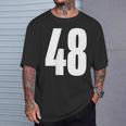 ナンバーフォーティーエイト 48 スポーツチーム制服 誕生日 48 Tシャツ 彼への贈り物