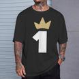 ナンバーワン 王冠 1年 1周年 Tシャツ 彼への贈り物