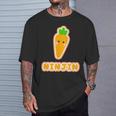 ニンジン 人参 Ninjin『Oyasai お野菜』ゆるくて かわいい キャラクター 面白い Tシャツ 彼への贈り物