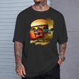 ハンバーガー 演奏 ギター ギタリスト ファニー ファーストフード ハンバーガー Tシャツ 彼への贈り物