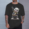 パンダ ホールドマイク 歌う ダンス 動物 グラフィック パンダ Tシャツ 彼への贈り物