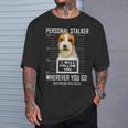 パーソナルストーカー犬ジャックラッセルテリア私はあなたに従います Jack Russell Terrier Dog 長袖tシャツ Tシャツ 彼への贈り物
