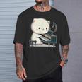 ピアノを弾くかわいい猫 ヴィンテージ かわいい猫 アート 日本アニメ Tシャツ 彼への贈り物