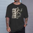 ピアノ音部記号 音楽ギフト ト音記号 ピアノ 長袖tシャツ Tシャツ 彼への贈り物