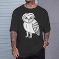 フクロウ愛好家 メンフクロウ かわいい 白い鳥 精神 動物 自然 アート Tシャツ 彼への贈り物
