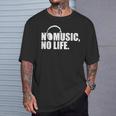 ヘッドホン No Music No Life Music Lover Tシャツ 彼への贈り物