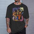 マティス 絵画 美的 花 人工抽象 秋 Tシャツ 彼への贈り物