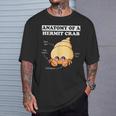 ヤドカリの解剖学 面白い カワイイ ヤドカリ チビ Tシャツ 彼への贈り物