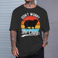 レトロ 面白い カピバラ Don't Worry Be Capy Tシャツ 彼への贈り物