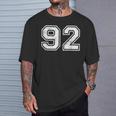 ヴィンテージ スポーツ 数字 92 九十二 Tシャツ 彼への贈り物