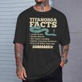 古代最強蛇ティタノボア解説 Titanoboa Facts 恐竜時代雑学 科学学習 Tシャツ 彼への贈り物