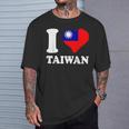 台湾の誇り 台湾のルーツ I Love Taiwan 台湾国旗 Tシャツ 彼への贈り物