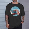 大型輸送船 カーゴコンテナ船愛好家向け Tシャツ 彼への贈り物