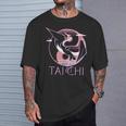 太極拳 陰陽鶴、瞑想エネルギー Tシャツ 彼への贈り物