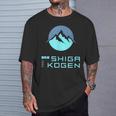 志賀高原スキー場higa Kogenkinowboard Japan Tシャツ 彼への贈り物