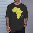 手描きアフリカ地図tシャツ 国名付き Tシャツ 彼への贈り物