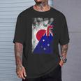 日本とオーストラリアの国旗 日本オーストラリア。 Tシャツ 彼への贈り物