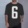 番号 6インチ ホワイト Tシャツ 彼への贈り物