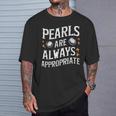 真珠はいつもふさわしい。ジャッキー・ケネディ Tシャツ 彼への贈り物
