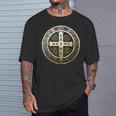 聖ベネディクトメダル 聖ベネディクトクロス カトリック クリスチャン Tシャツ 彼への贈り物