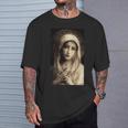 聖母マリア マリア カトリック絵画 長袖tシャツ Tシャツ 彼への贈り物