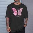 蝶と花、日本の桜と蝶 Tシャツ 彼への贈り物
