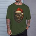 Evil Christmas Cat With Santa Hat And Ornaments T-Shirt Gifts for Him Evil Christmas Cat With Santa Hat And Ornaments T-Shirt Gifts for Him