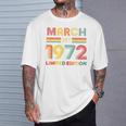 1972年3月日 誕生日 限定版 54歳 54歳 Tシャツ 彼への贈り物