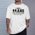 Àigner Anniversaire 44 Ans Cadeau Anniv 44 Ans T-Shirt Cadeaux pour lui