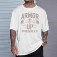 Armor Up Gym Christian Workout Dumbbell Cross Barbell T-Shirt Gifts for Him Armor Up Gym Christian Workout Dumbbell Cross Barbell T-Shirt Gifts for Him