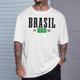 Brasil Est 1500 ブラジル ブラジリアン 国旗 プライド 長袖tシャツ Tシャツ 彼への贈り物
