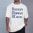 Eat Italian Drive German Marrylavic Quote Car ユーモア Tシャツ 彼への贈り物