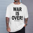 Exclusive War Is Over ご希望の場合限定ブラックプリント 長袖tシャツ Tシャツ 彼への贈り物