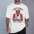 Got Ink Tattoo Devil Hell Yeah Inked Tattooist Tシャツ 彼への贈り物