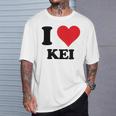 I Heart Keiファーストネーム I Love パーソナライズ Tシャツ 彼への贈り物