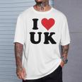 I Heart Uk Initials I Love UK First And Last Name U K 長袖tシャツ Tシャツ 彼への贈り物