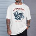 Homebody 居心地の良い生活 面白いヤドカリとコーヒー Tシャツ 彼への贈り物