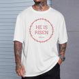 He Is Risen – イエス・キリストの復活イースター聖書の一節 Tシャツ 彼への贈り物