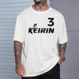 Keirin レッド ナンバー3 レッド ナンバー3 レーシング Tシャツ 彼への贈り物