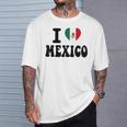 I Love Mexico ハートフラッグ レトロ 旅行 お土産 Tシャツ 彼への贈り物