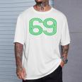 Number 69 シャツ レトロ ユニフォーム ヨーロッパスタイル バックプリント ジャージ Tシャツ 彼への贈り物