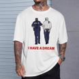 On Back I Have A Dream Trump Police 格言 男性 Tシャツ 彼への贈り物