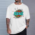 Personalized Name Comic Pop Art Superhero Israel Tank Top T-Shirt Gifts for Him