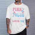 Pink Or Blue Mommy Loves You Cute Gender Reveal Mom Women T-Shirt Gifts for Him