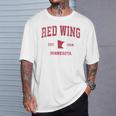 Red Wing ミネソタ Mn ビンテージ スポーツデザイン レッドプリント Tシャツ 彼への贈り物
