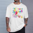 Vibrant Happy Holi Tシャツ 彼への贈り物