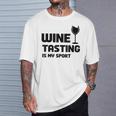 Wine Tasting Is Myport 面白いワインの名言 Tシャツ 彼への贈り物